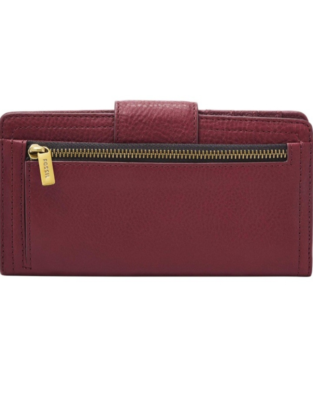 Fossil Multi-Stripe Leather Wallet - Raspberry - Picture 2 of 7